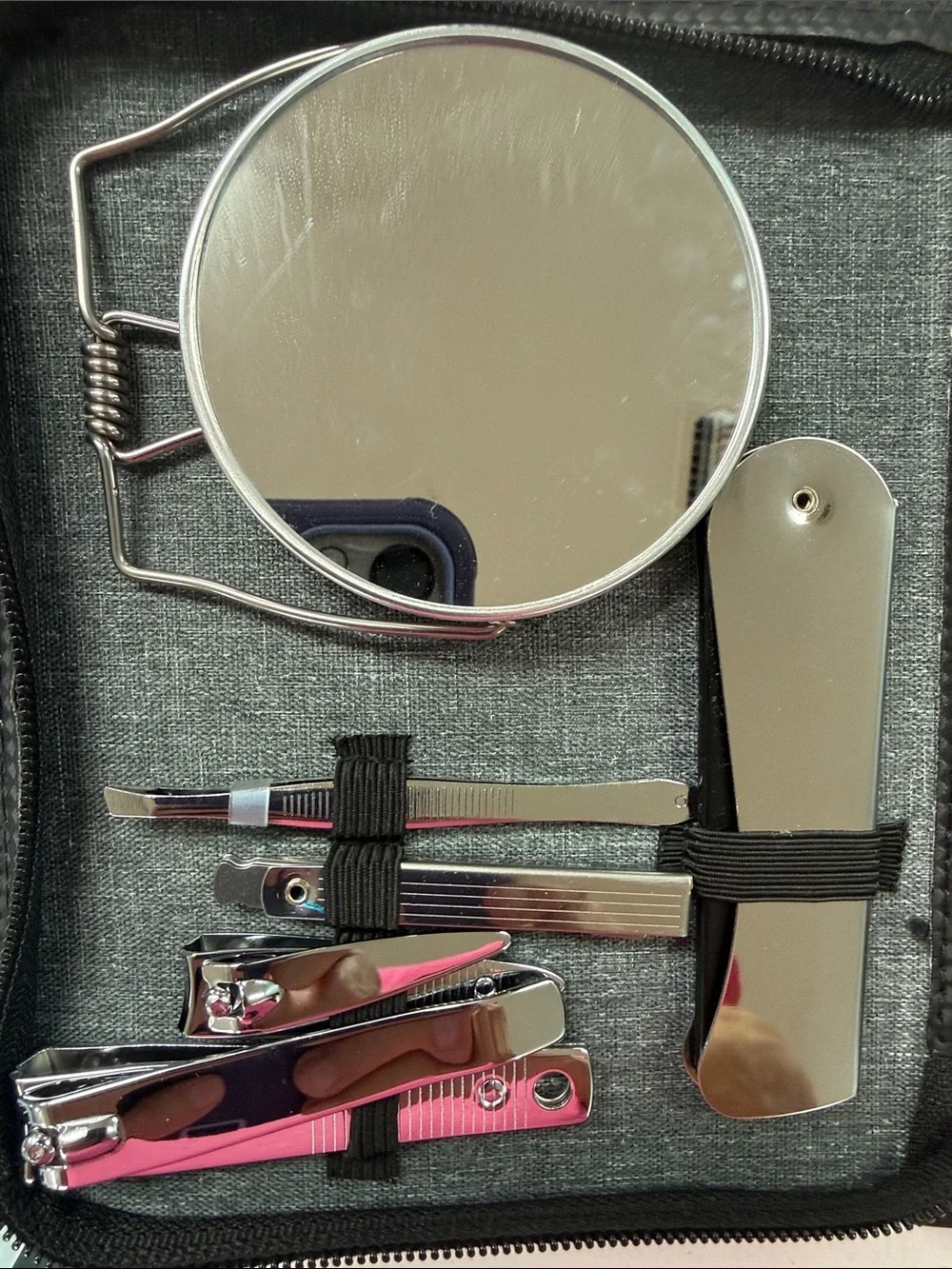 Waverly Men's Grooming Set - Black and Silver